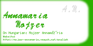 annamaria mojzer business card